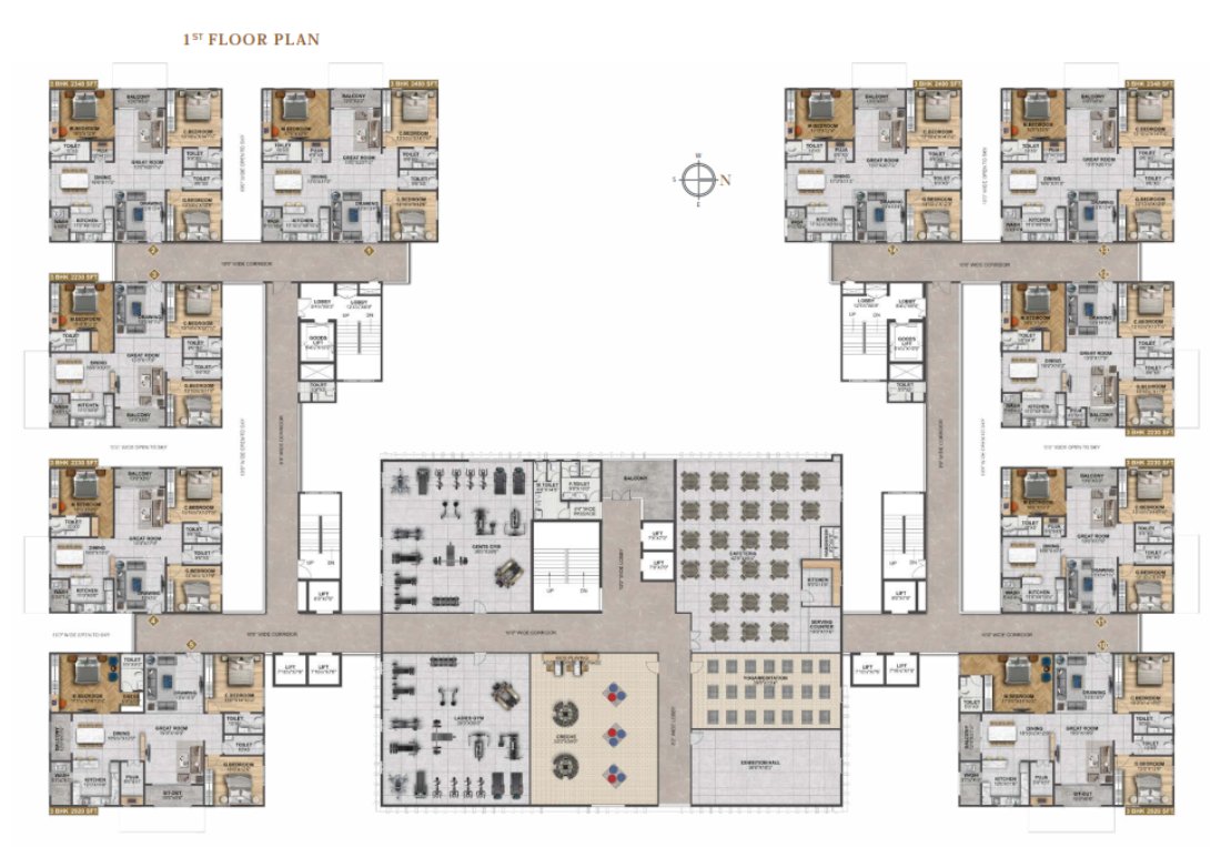 Ground and stilt level parking plan